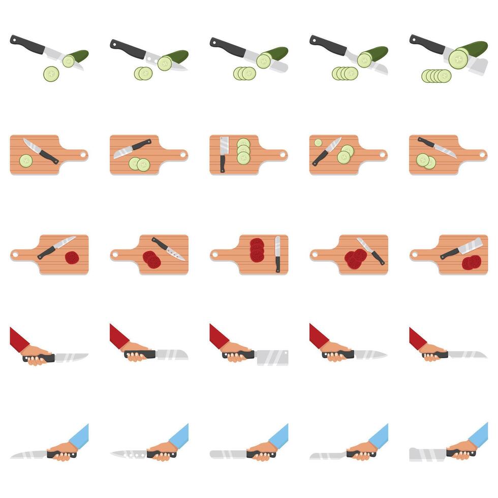 Illustration of knife pack vector