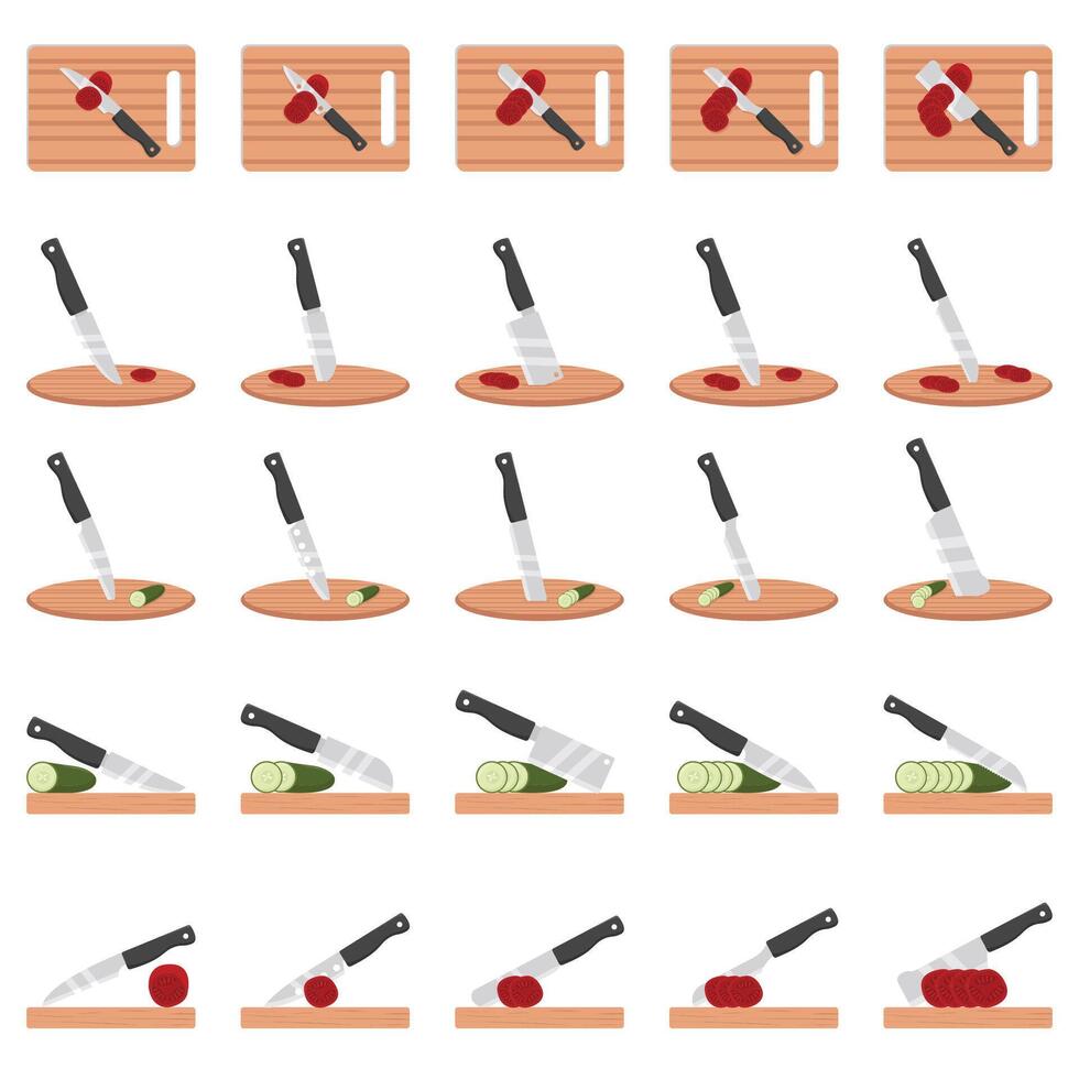 Illustration of knife pack vector