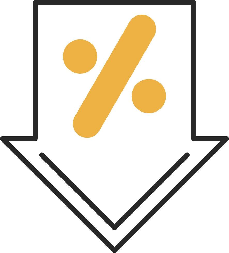 Discount Skined Filled Icon vector