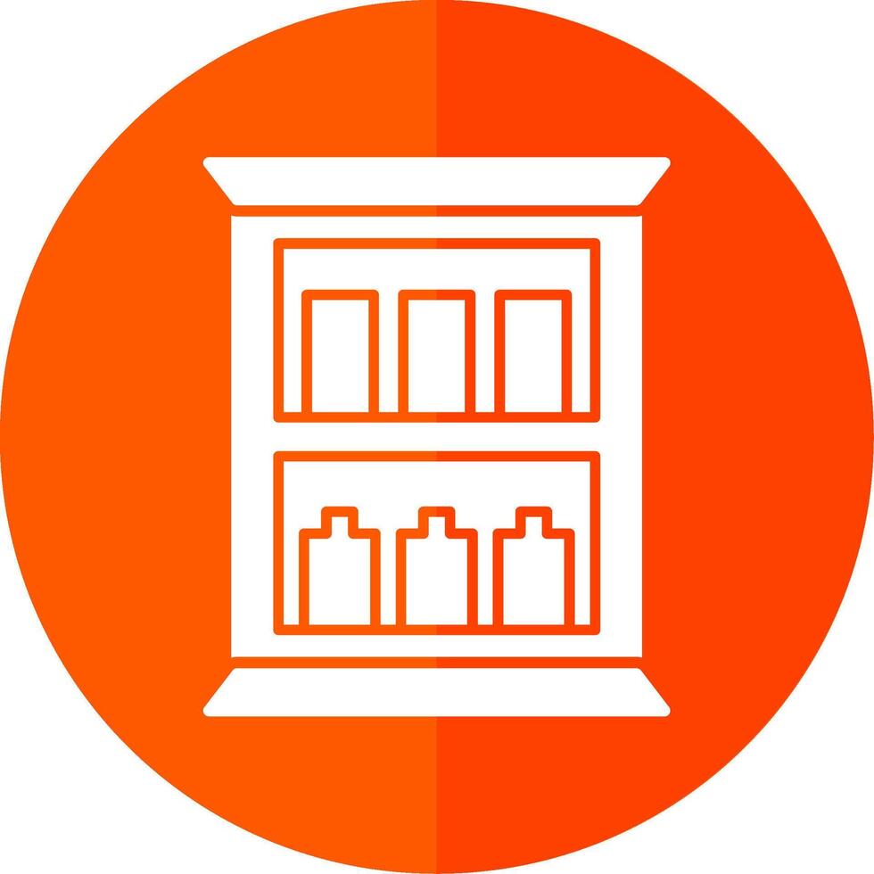 Medicine Cabinet Glyph Red Circle Icon vector