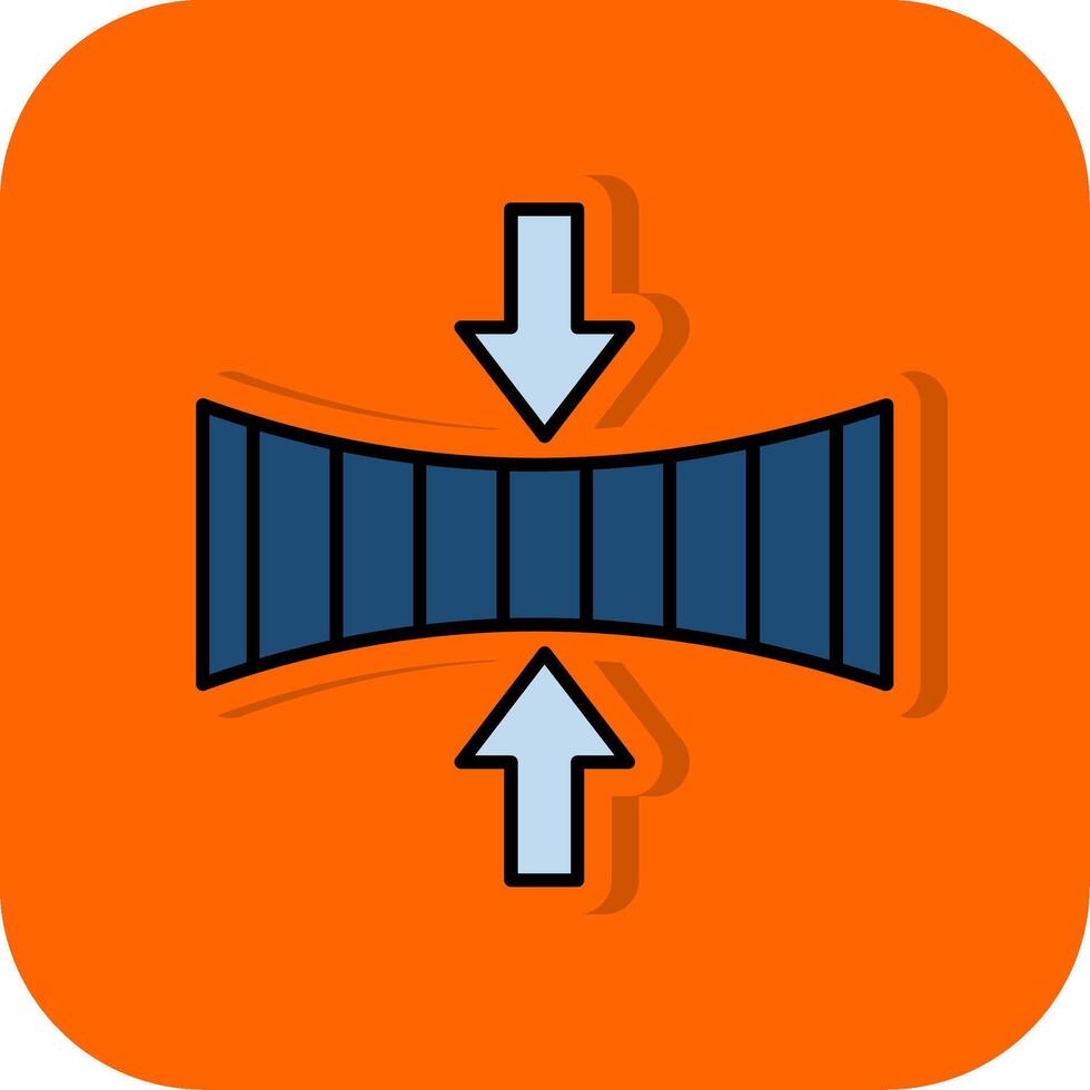 Elasticity Filled Orange background Icon vector