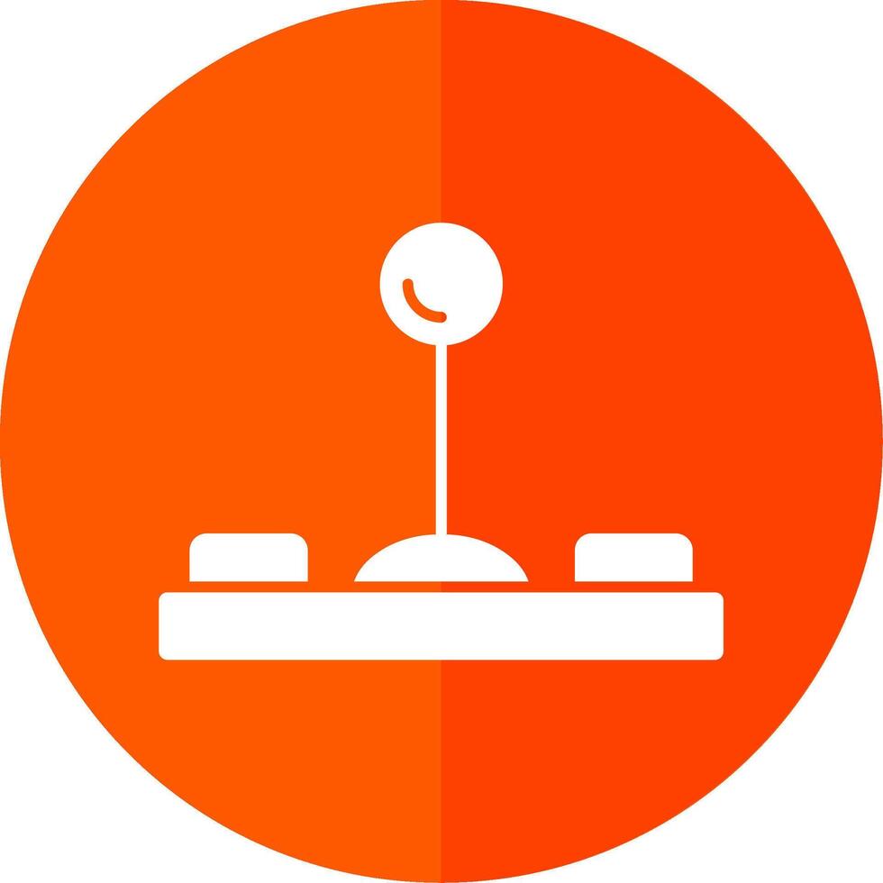Joystick Glyph Red Circle Icon vector