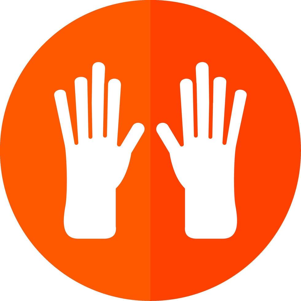 Leather Gloves Glyph Red Circle Icon vector