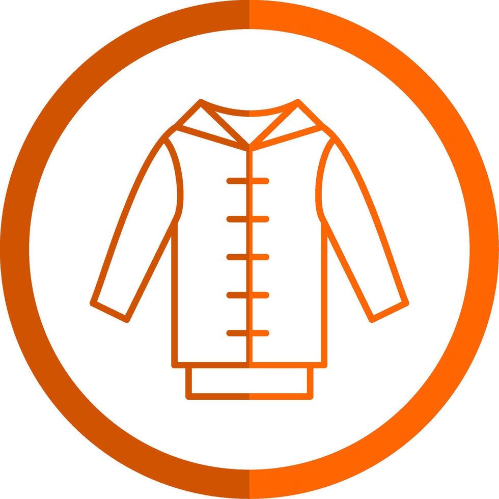 Pull Over Line Orange Circle Icon vector
