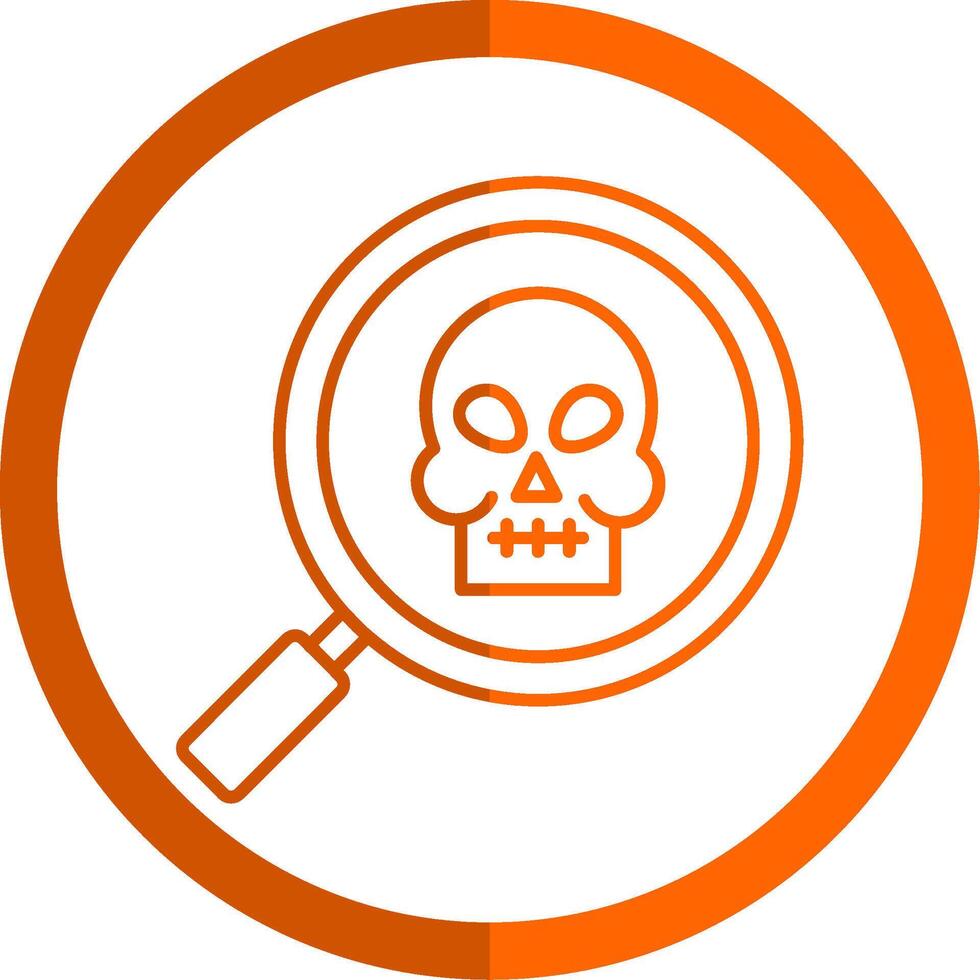 Anthropology Line Orange Circle Icon vector