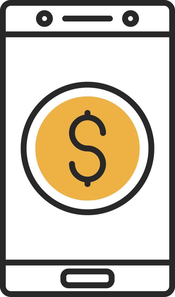 Currency Skined Filled Icon vector
