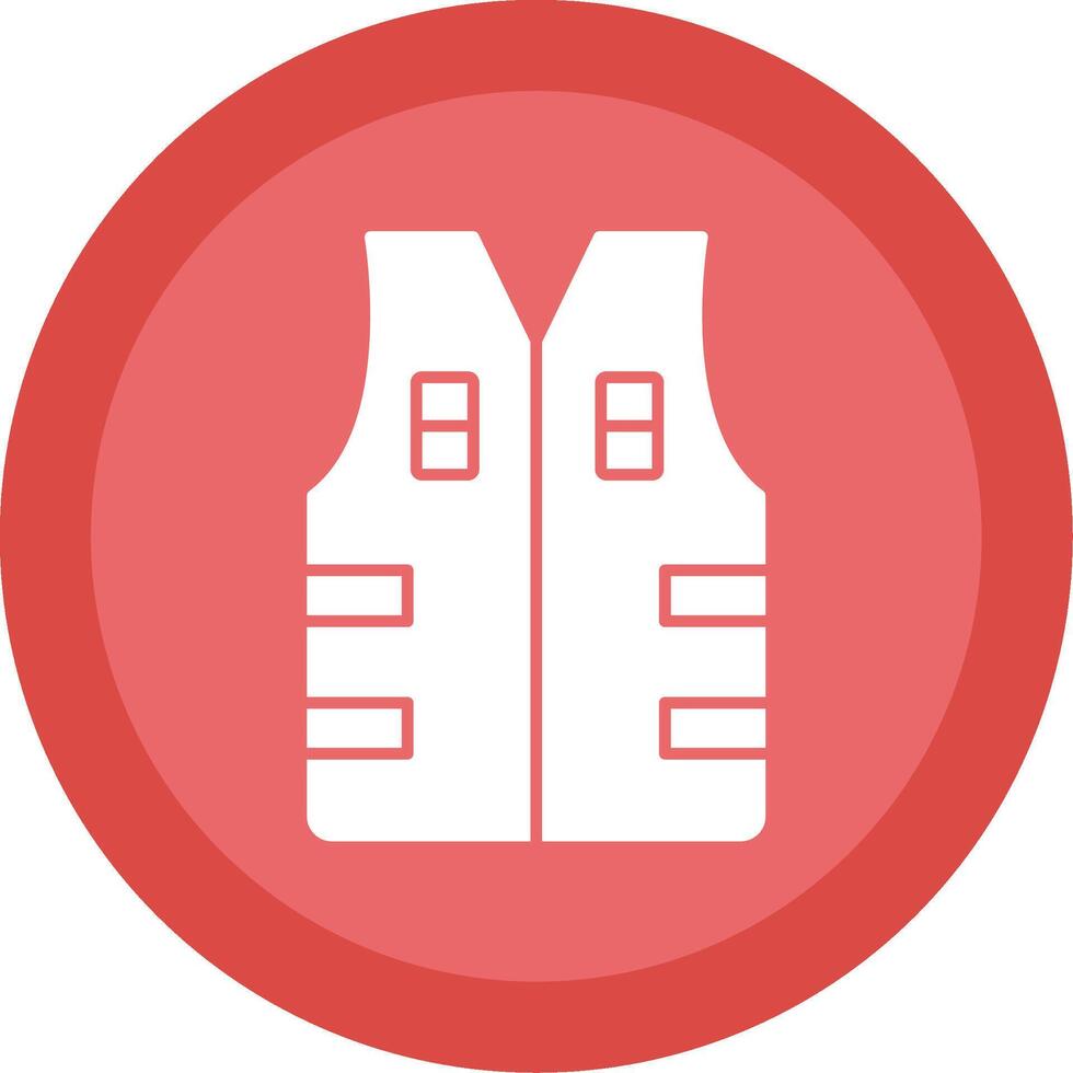 Bullet Proof Vest Glyph Multi Circle Icon vector