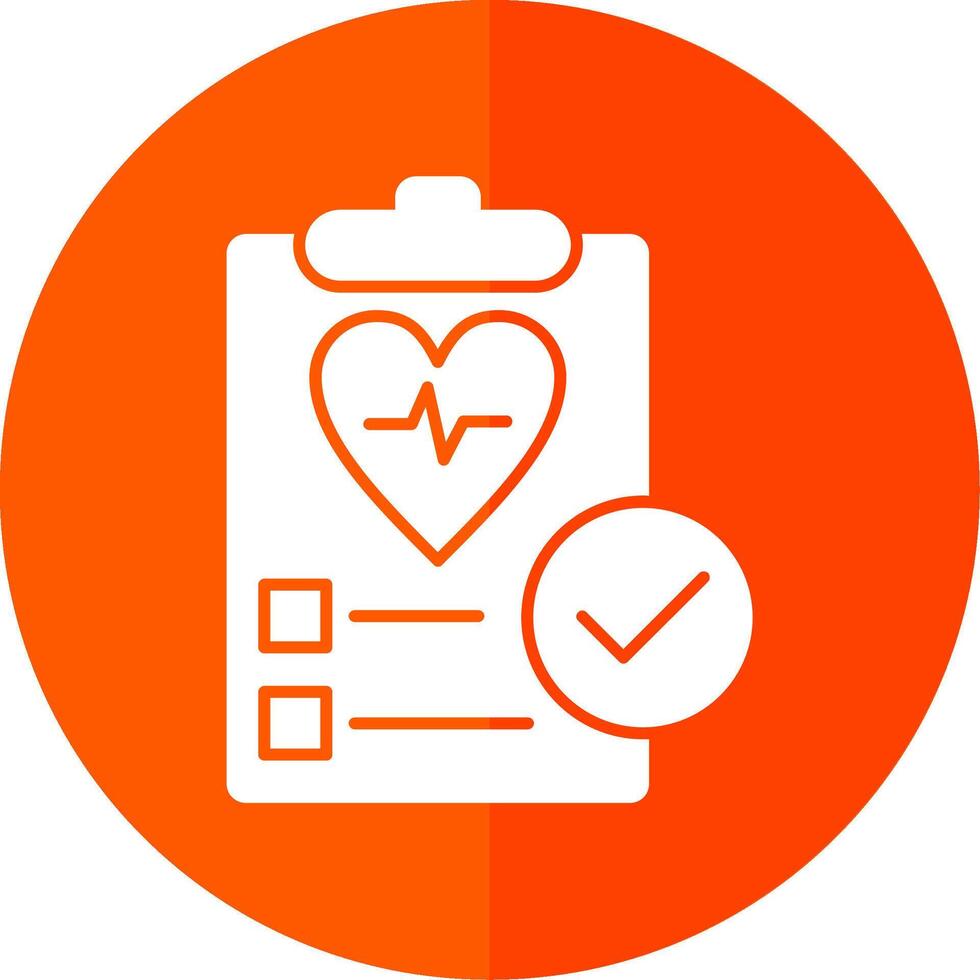 Health Check Glyph Red Circle Icon vector