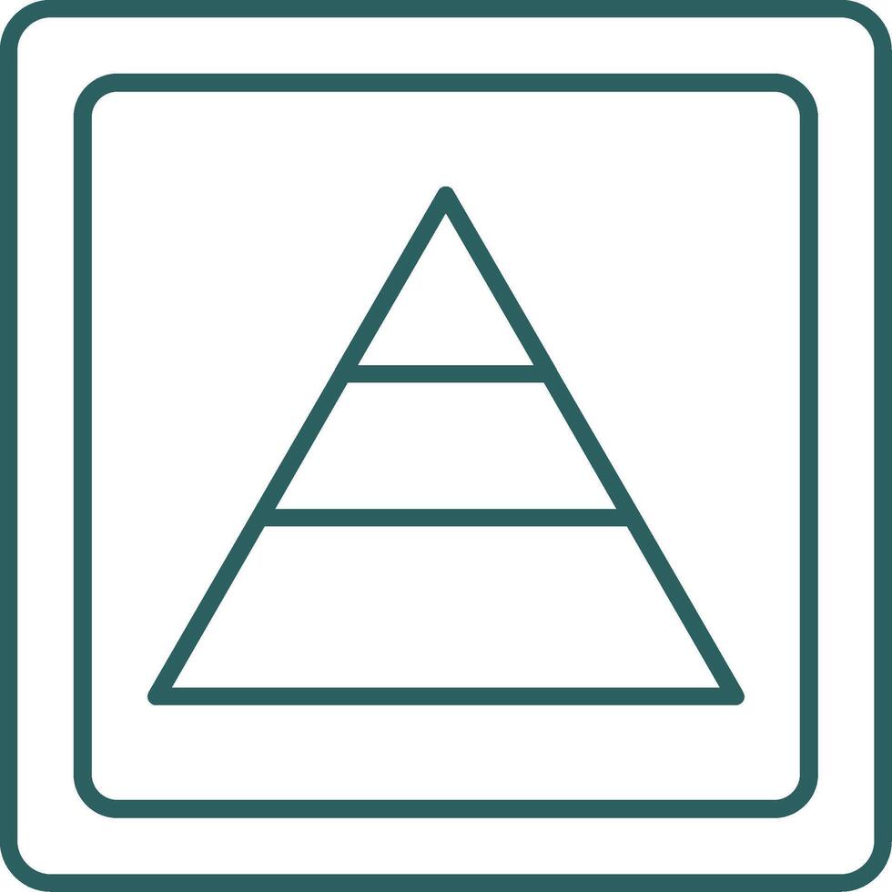 Pyramid Line Gradient Round Corner Icon vector