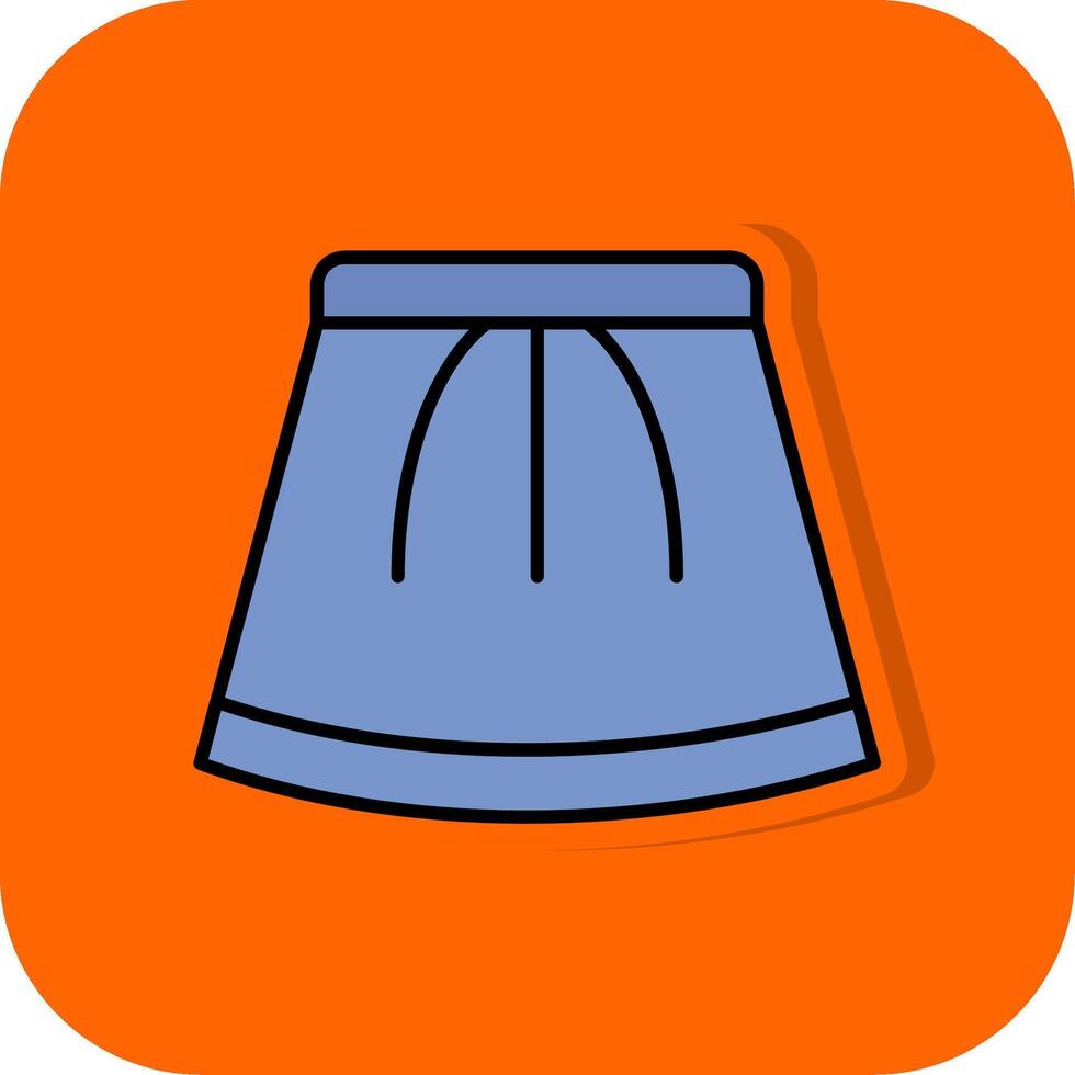 falda lleno naranja antecedentes icono vector