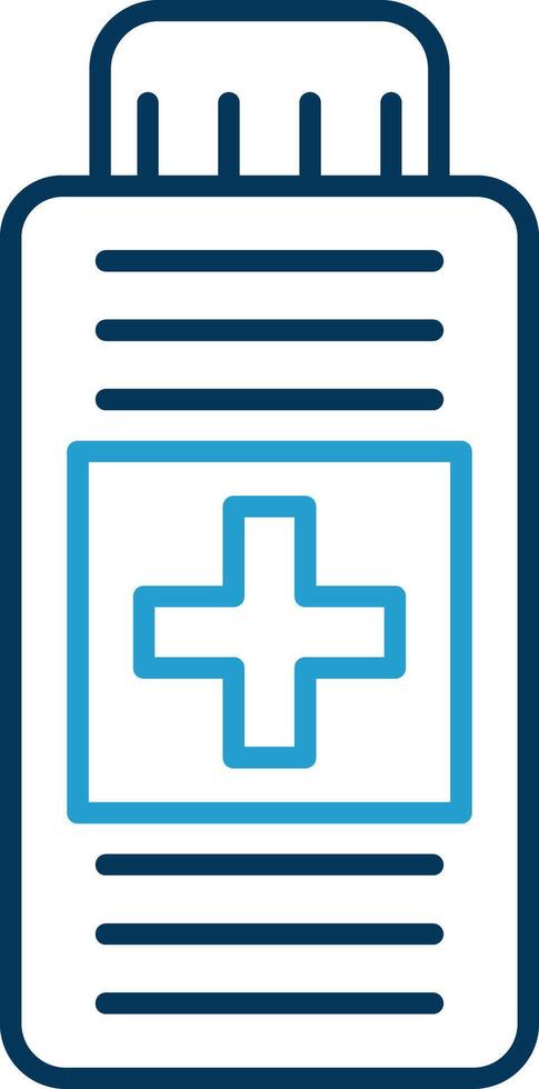 Syrup Line Blue Two Color Icon vector