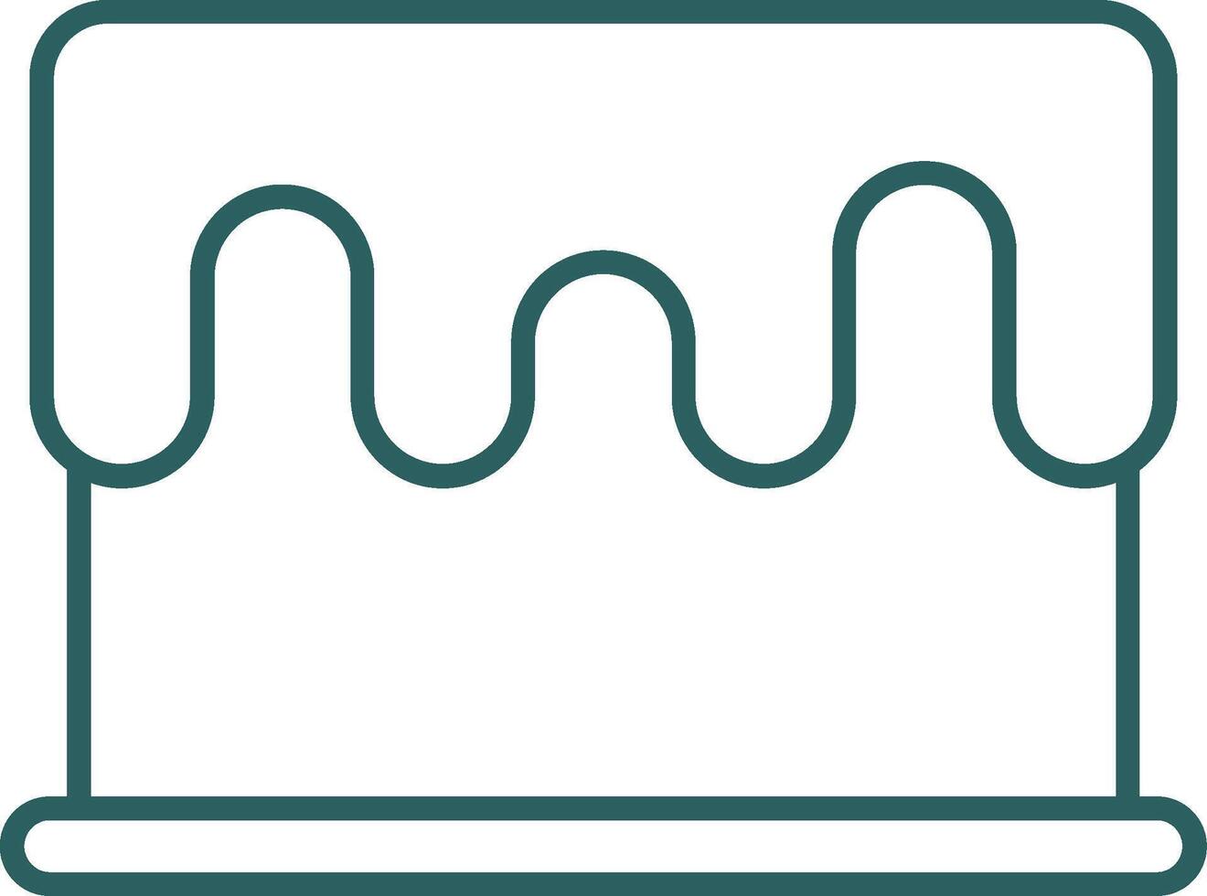 Cake Line Gradient Round Corner Icon vector