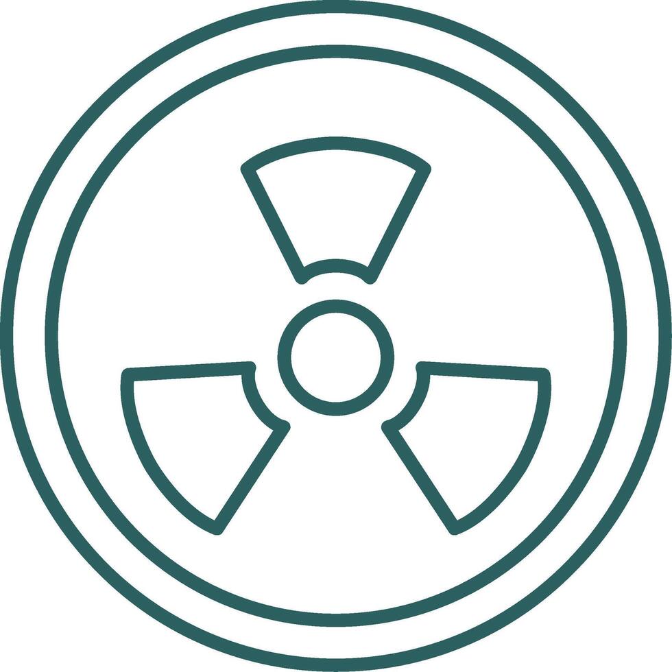 Radioactivity Line Gradient Round Corner Icon vector