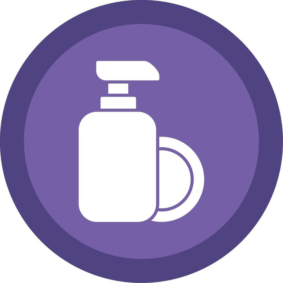 Dish Soap Glyph Multi Circle Icon vector