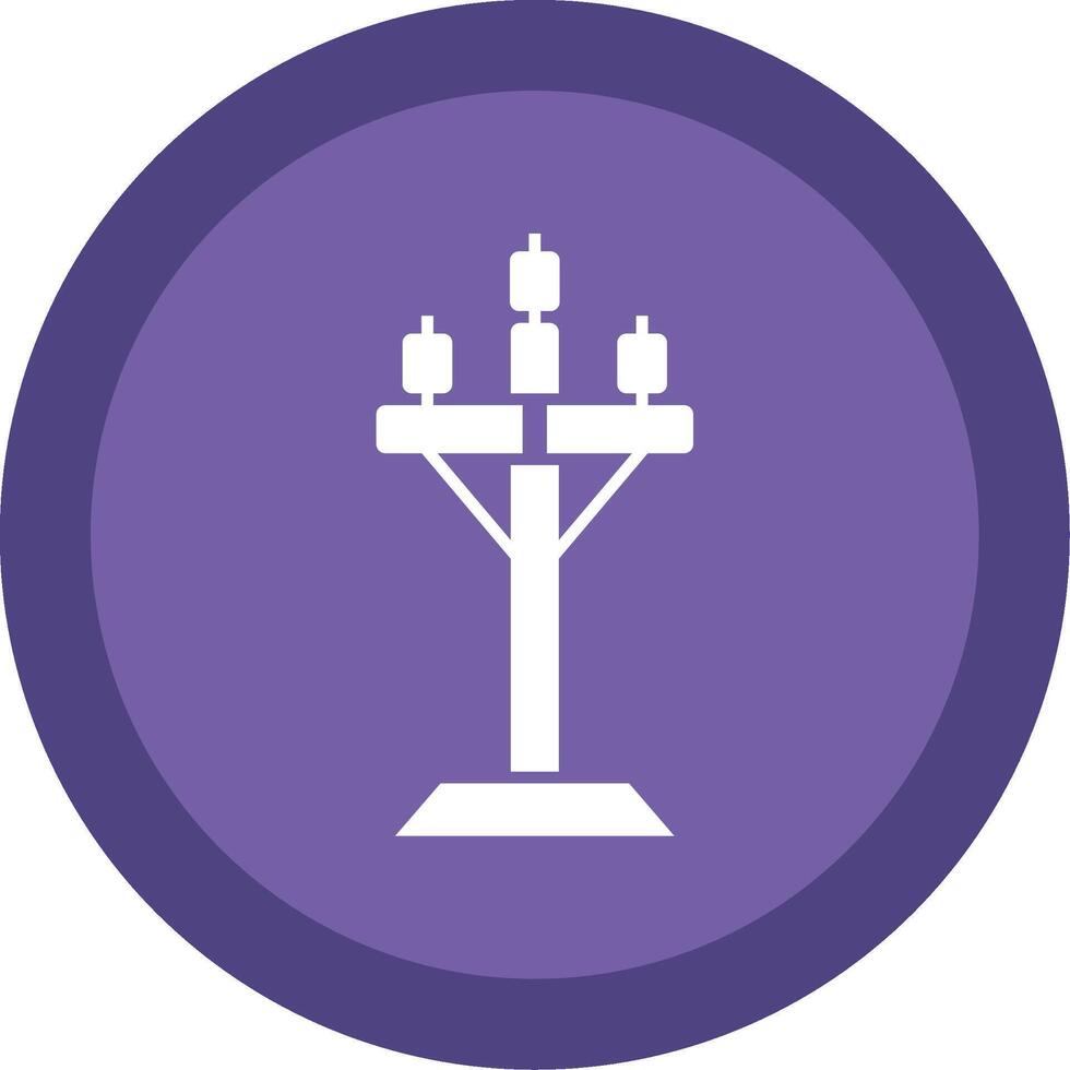 High Voltage Glyph Multi Circle Icon vector