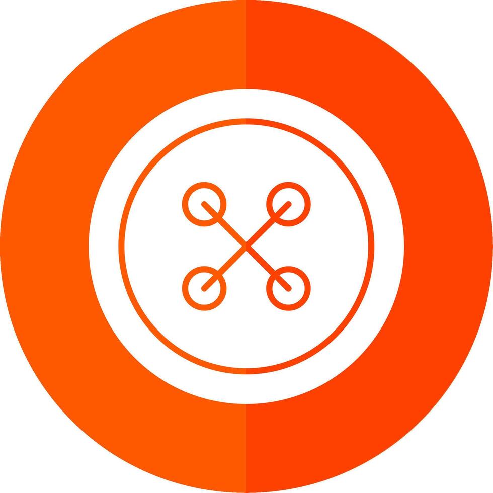 Cloth Button Glyph Red Circle Icon vector
