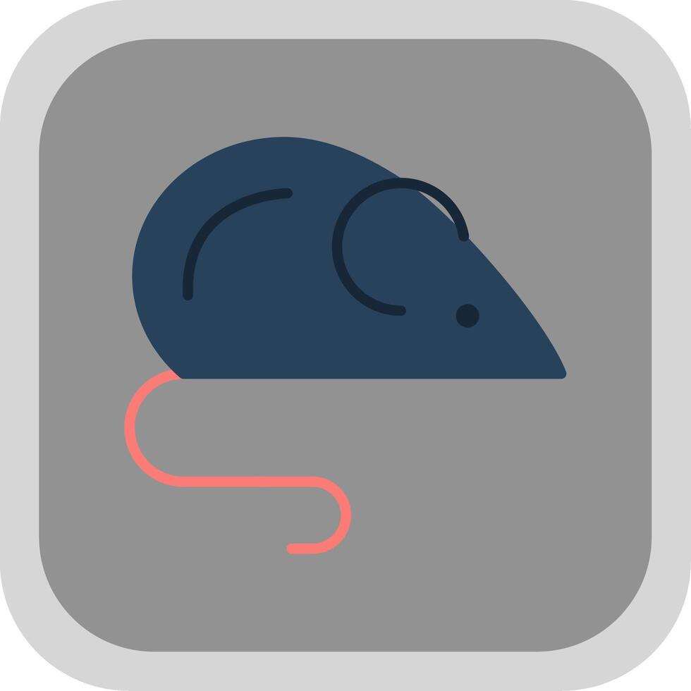 Rat Flat Round Corner Icon vector