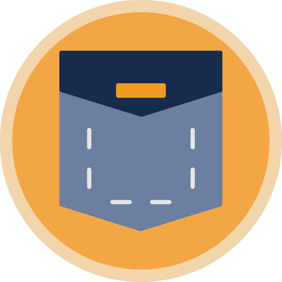 Pocket Flat Multi Circle Icon vector