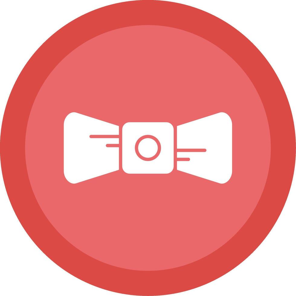 Bow Tie Glyph Multi Circle Icon vector