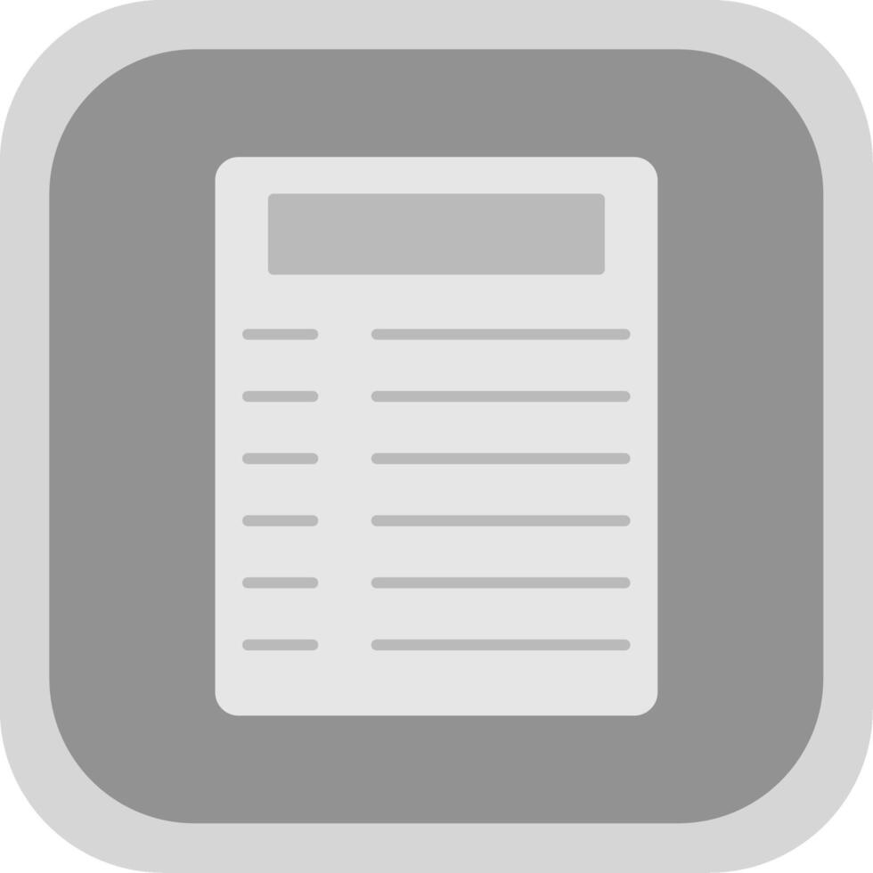 Parchment Flat Round Corner Icon vector
