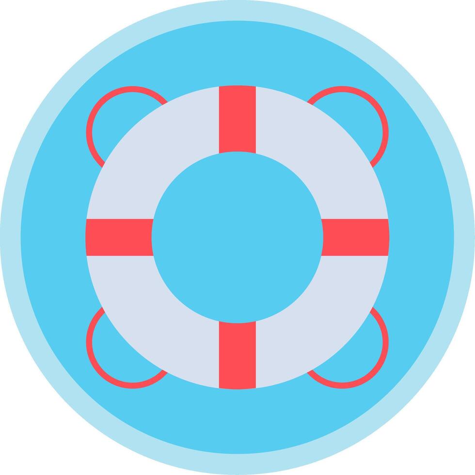 Buoy Flat Multi Circle Icon vector