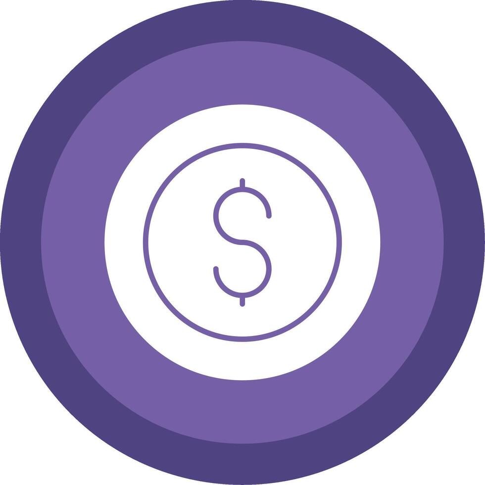 Coin Glyph Multi Circle Icon vector