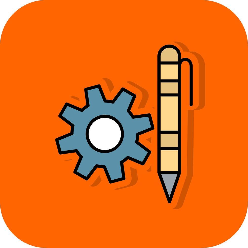 crear lleno naranja antecedentes icono vector