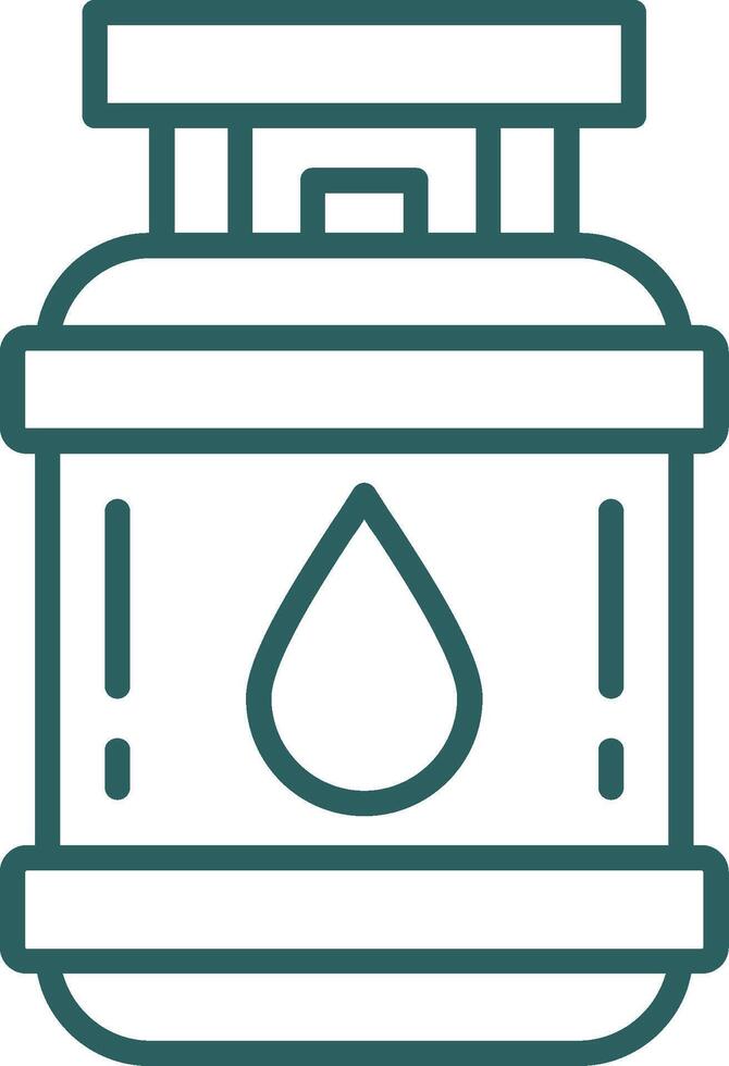 Propane Line Gradient Round Corner Icon vector