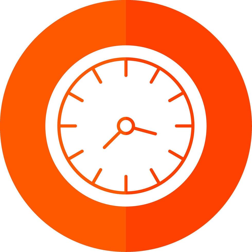 Clock Glyph Red Circle Icon vector