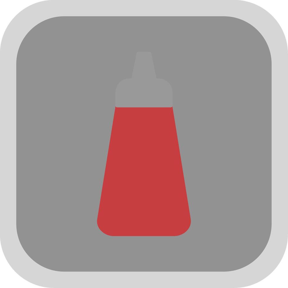 Ketchup Flat Round Corner Icon vector