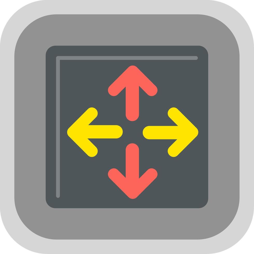 Maximize Flat Round Corner Icon vector