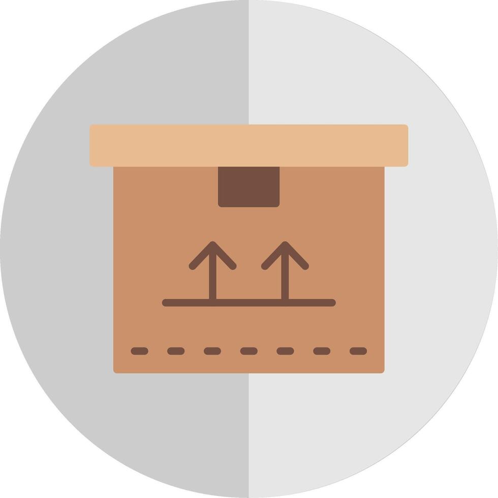 Cardboard Box Flat Scale Icon vector