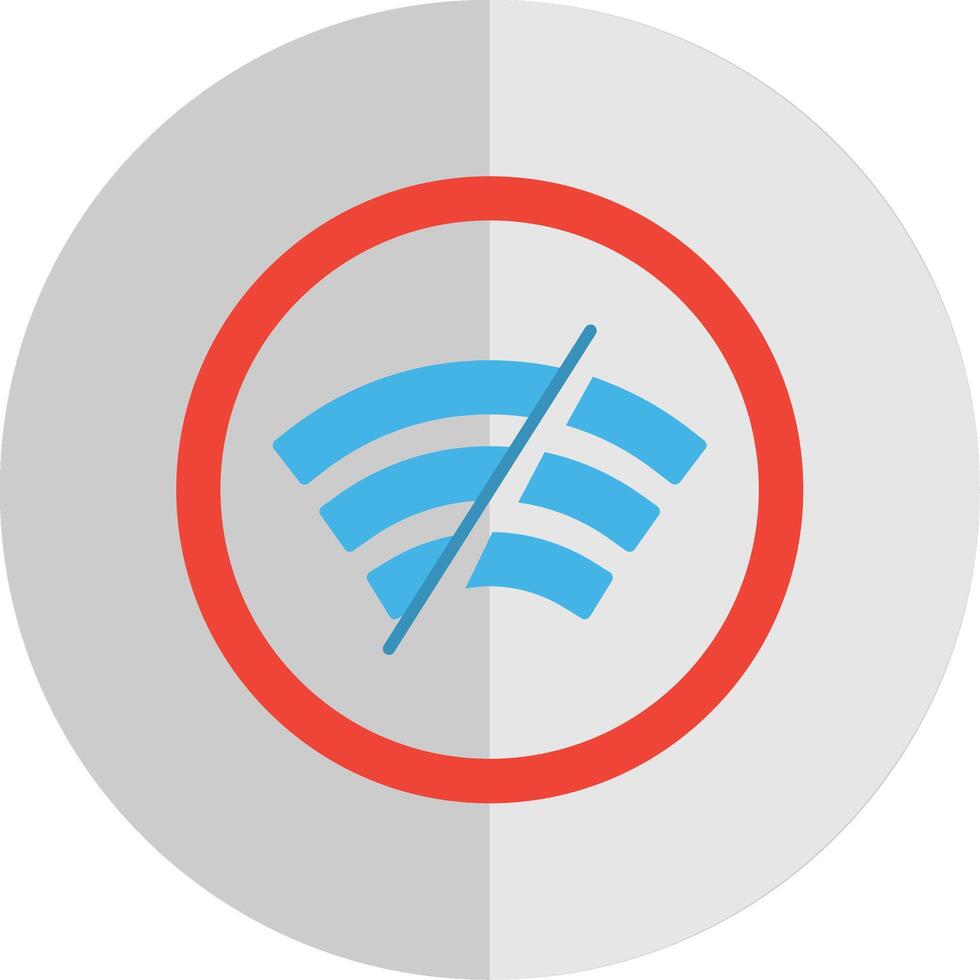 Disconnected Flat Scale Icon vector