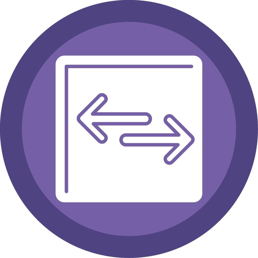 Opposite Arrow Glyph Multi Circle Icon vector