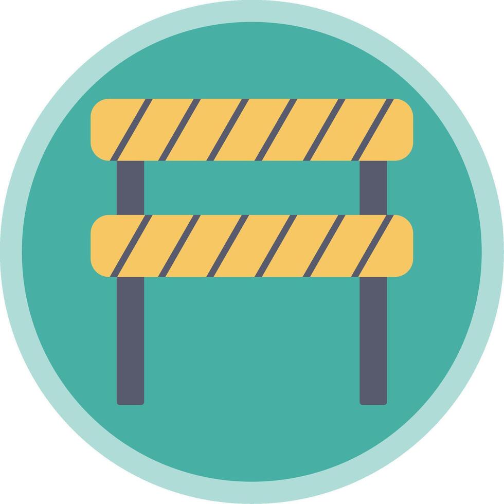 Road Block Flat Multi Circle Icon vector
