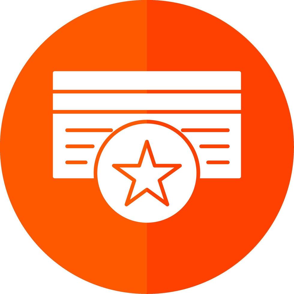 Member Card Glyph Red Circle Icon vector