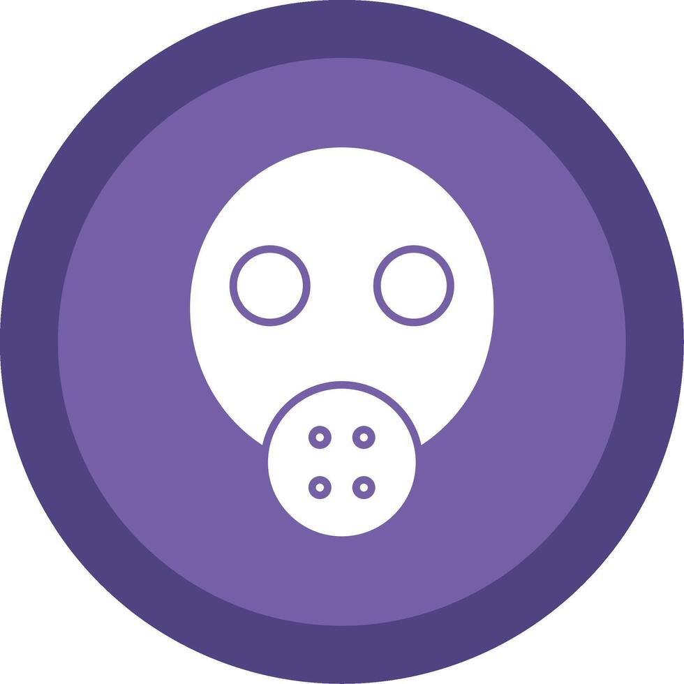 Gas Mask Glyph Multi Circle Icon vector