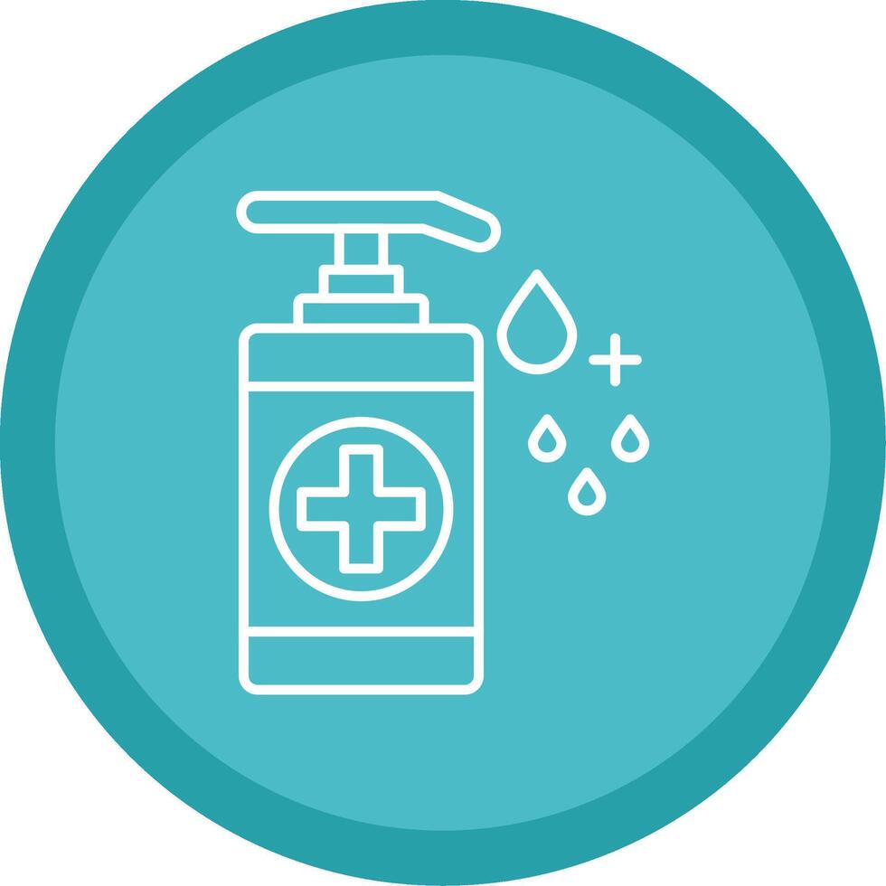 Hand Sanitizer Line Multi Circle Icon vector