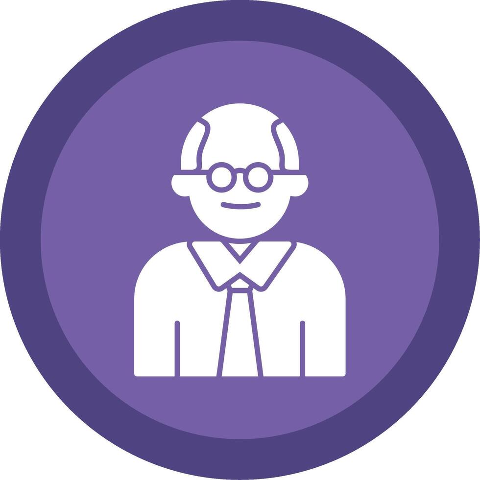 Judge Glyph Multi Circle Icon vector