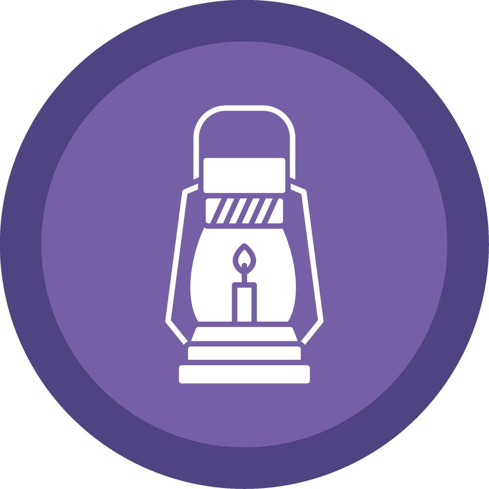 Gas Lamp Glyph Multi Circle Icon vector