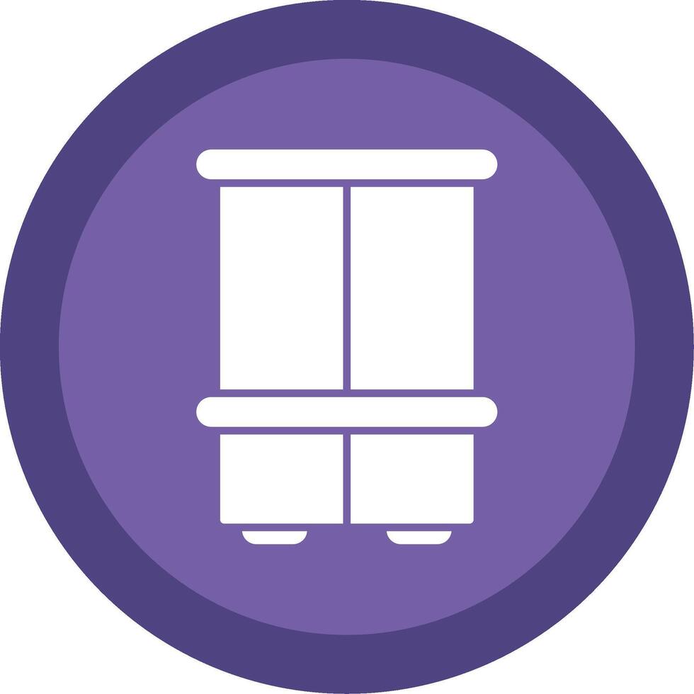 Wardrobe Glyph Multi Circle Icon vector