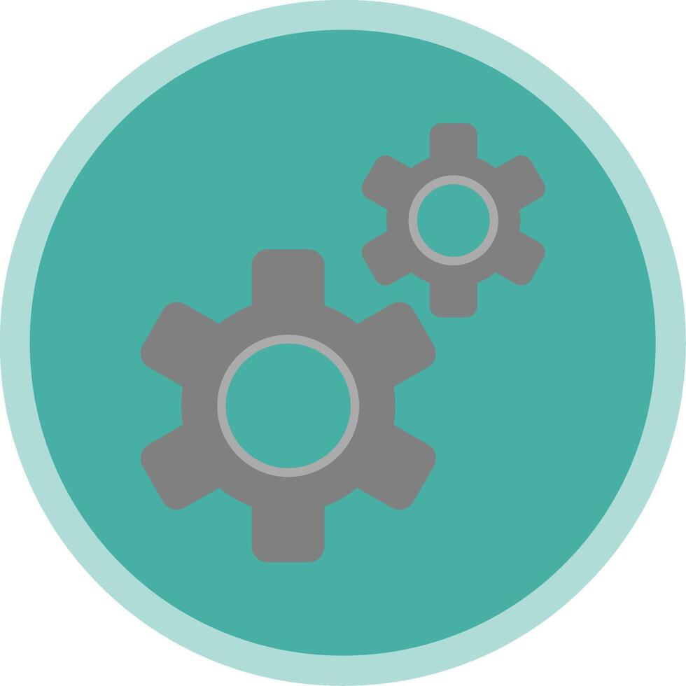Automation Flat Multi Circle Icon vector