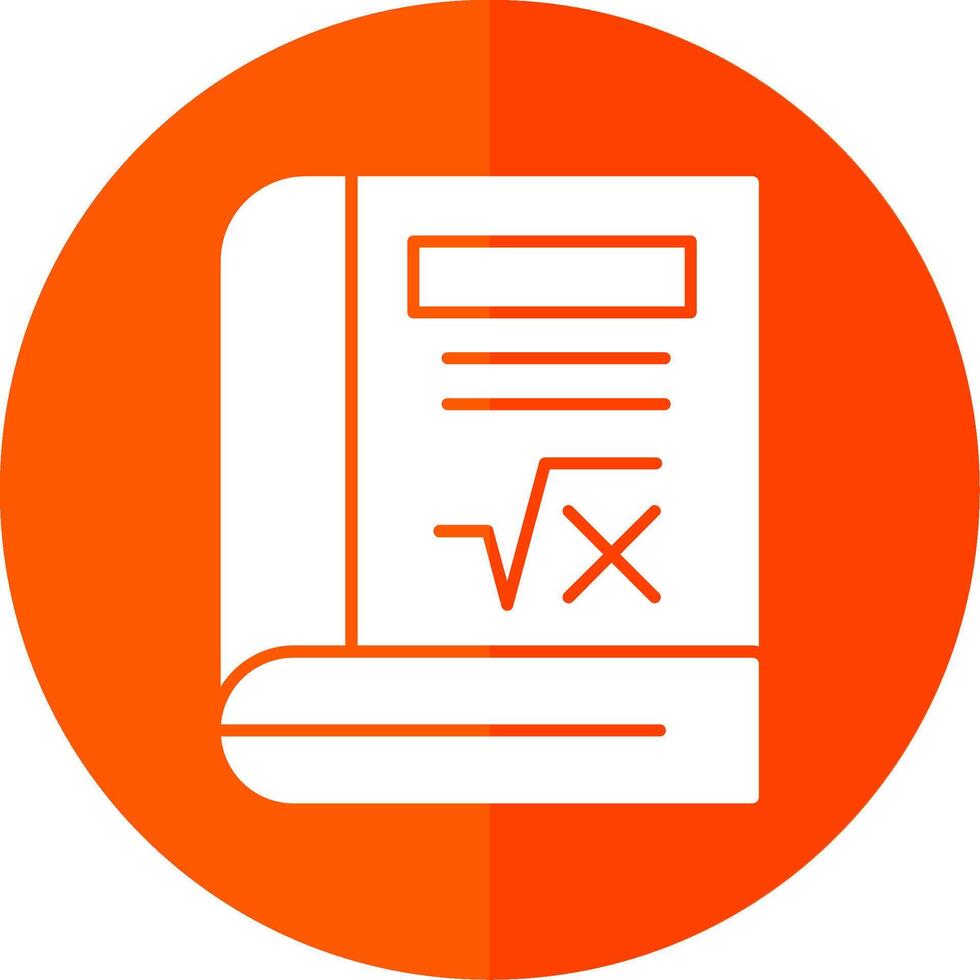 Book Glyph Red Circle Icon vector