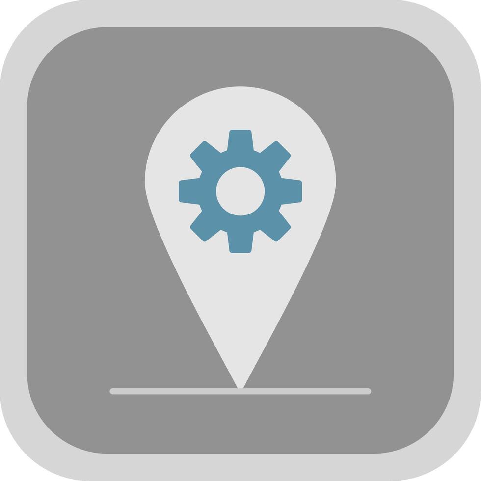 Localization Flat Round Corner Icon vector