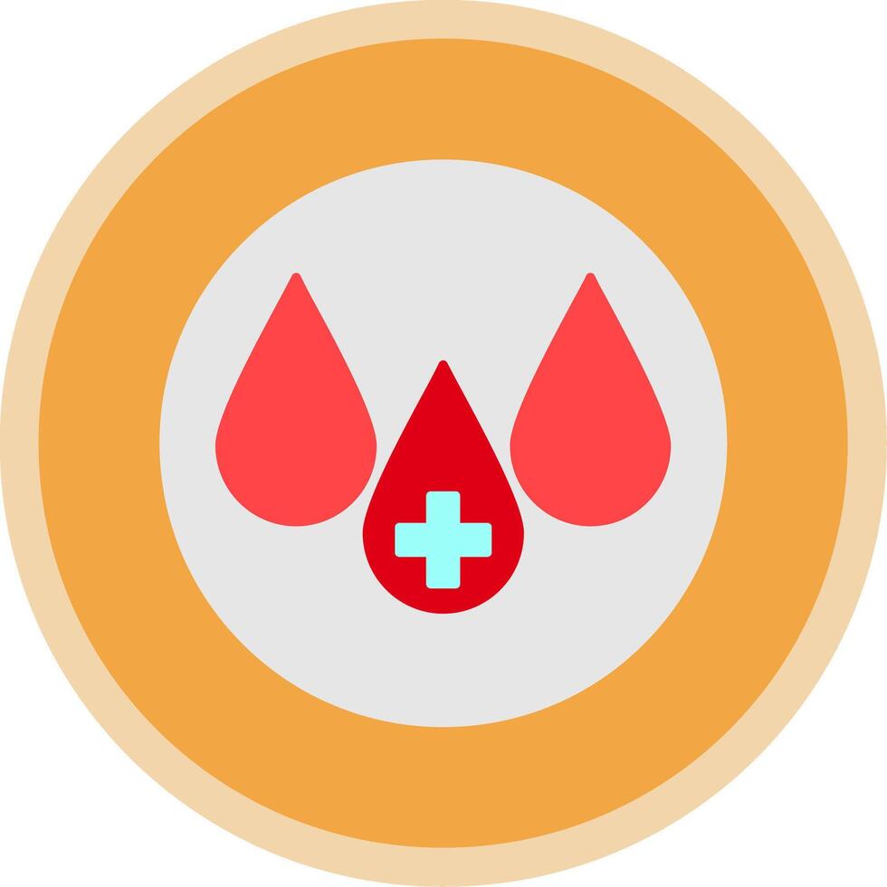 Blood Flat Multi Circle Icon vector