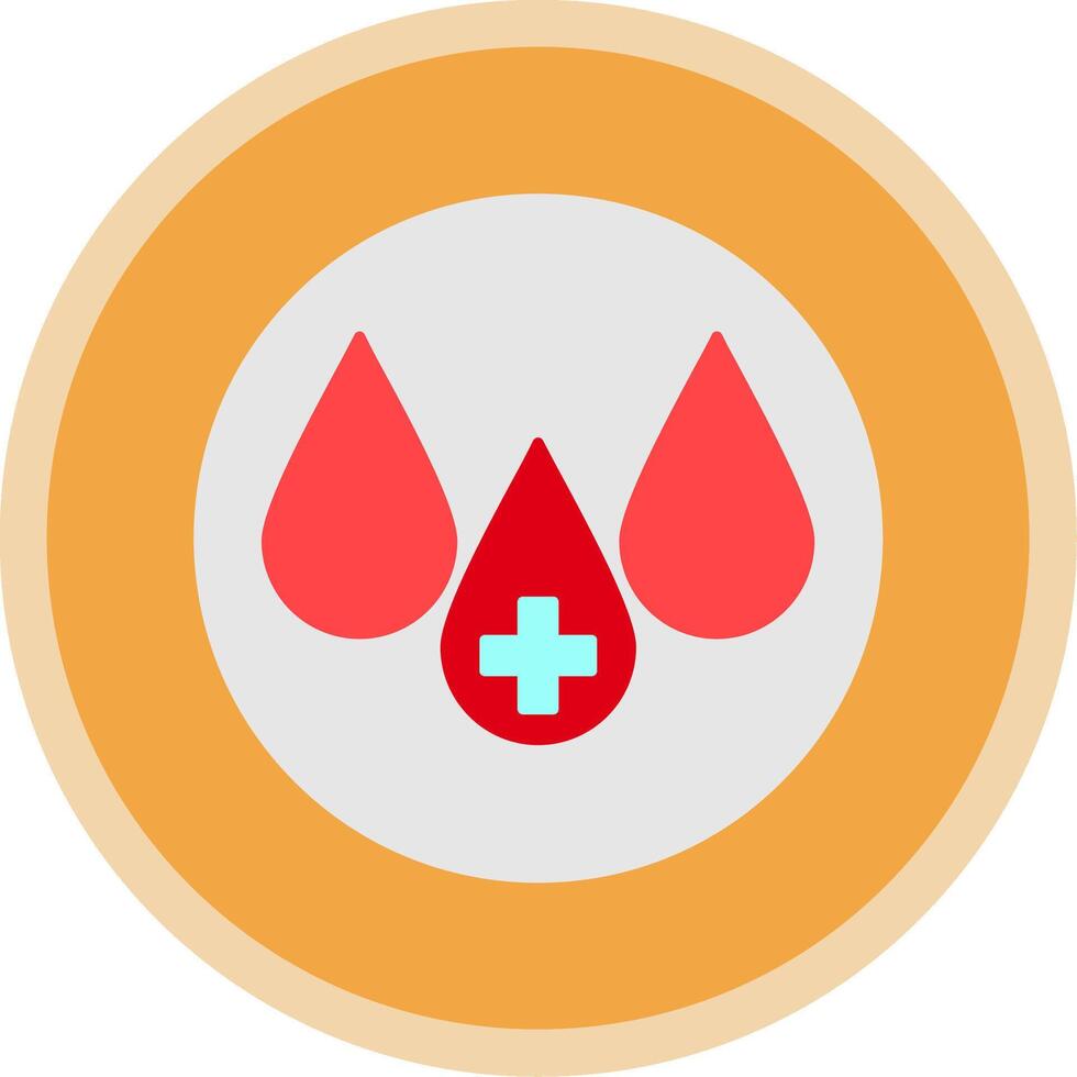 Blood Flat Multi Circle Icon vector