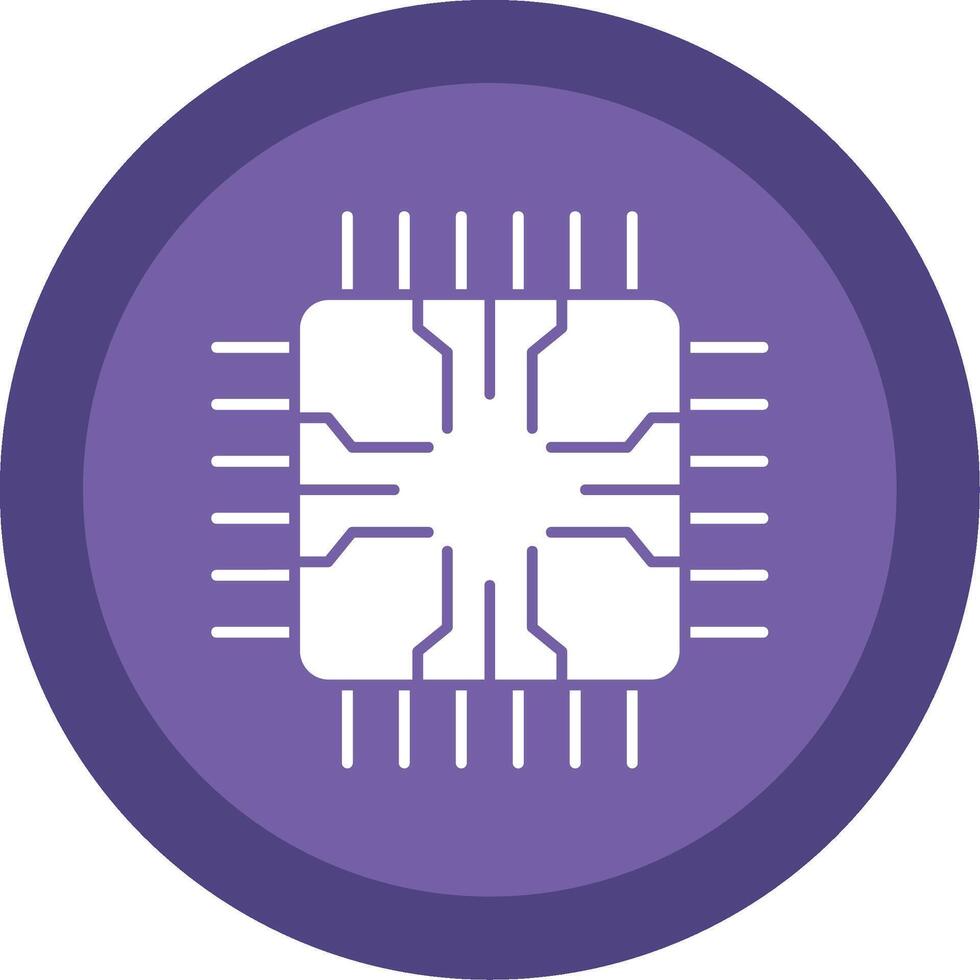 Chip Glyph Multi Circle Icon vector
