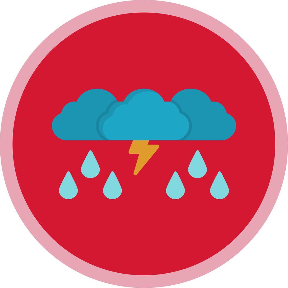 Storm Flat Multi Circle Icon vector
