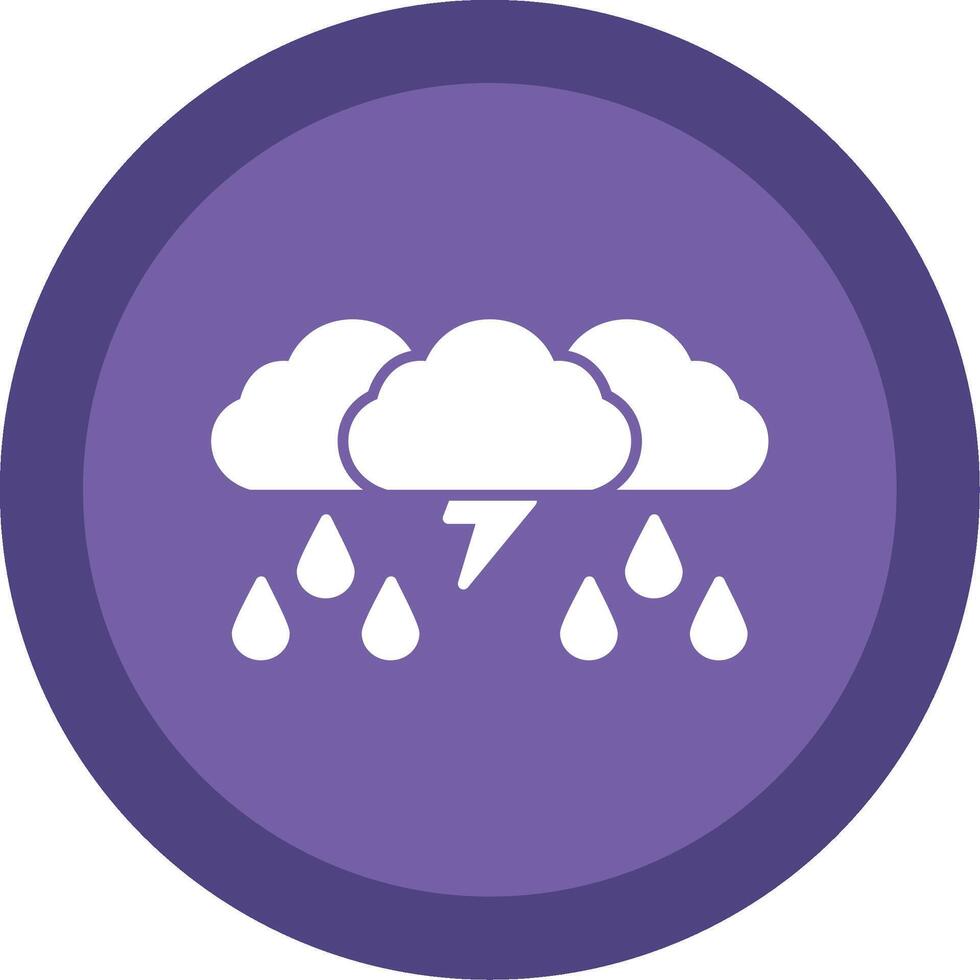 Storm Glyph Multi Circle Icon vector