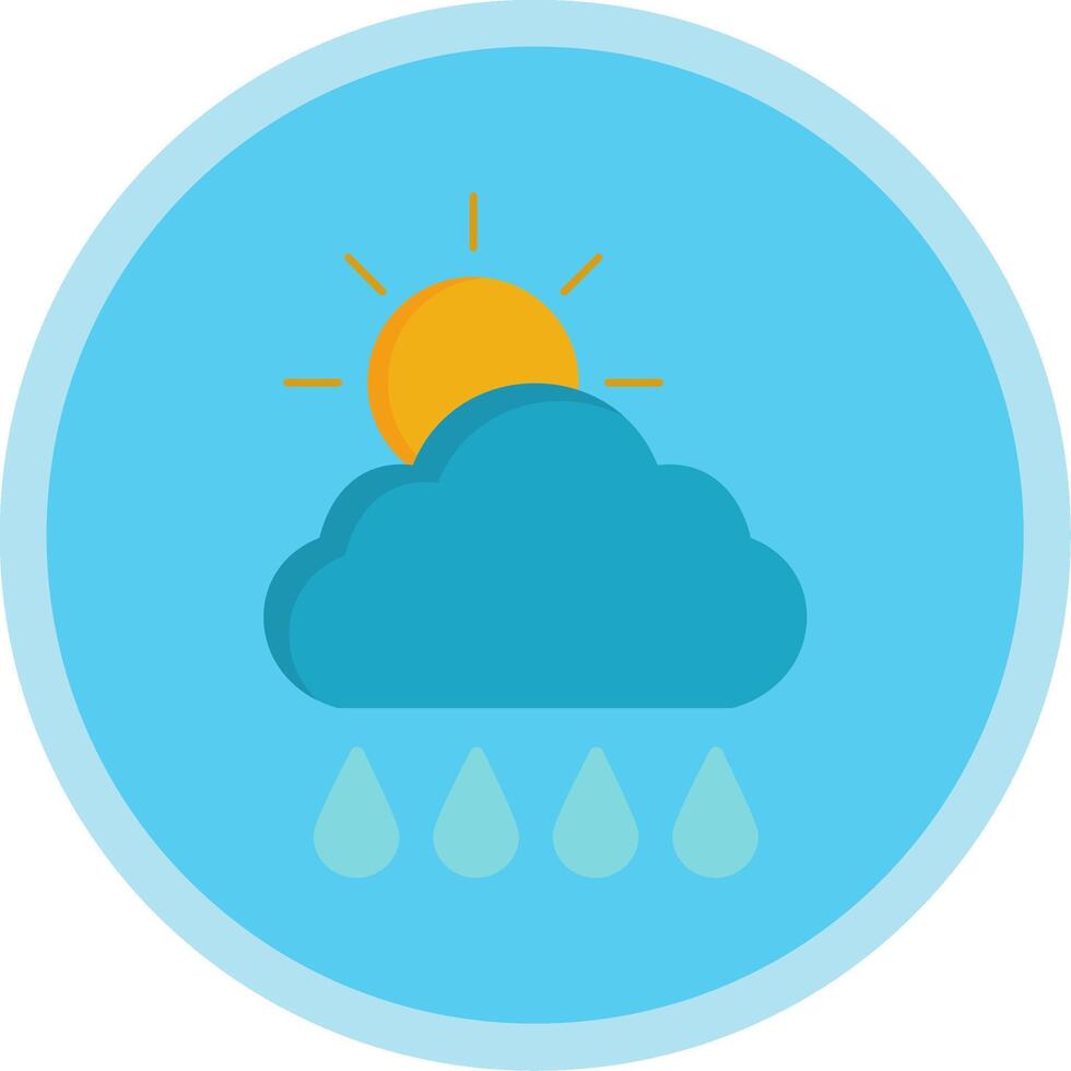 Morning,Rain Flat Multi Circle Icon vector